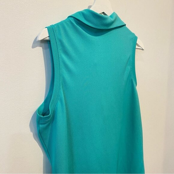 Sleeveless Collared Shirt in Teal Size L Perfect for Golf or Tennis - Picture 7 of 14
